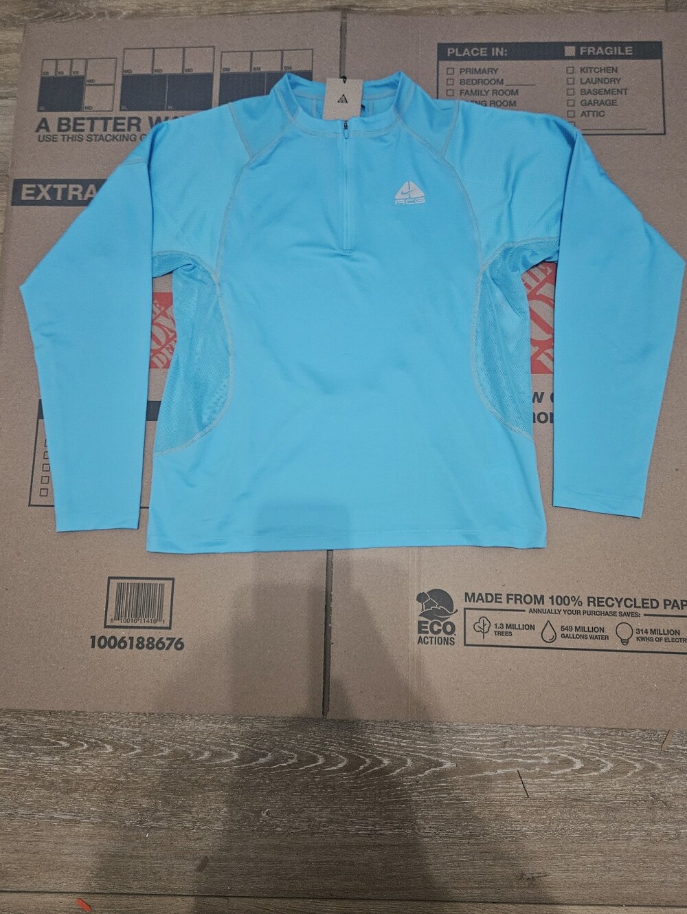 Nike ACG Vault Dri Fit Blue Long Sleeve